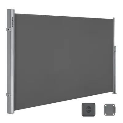 Obrázek produktu pro SONGMICS Hliníková boční markýza 160 x 300 cm 280 g/m² výsuvná zástěna, ochrana před sluncem pro balkon a terasu antracitová GSA160G