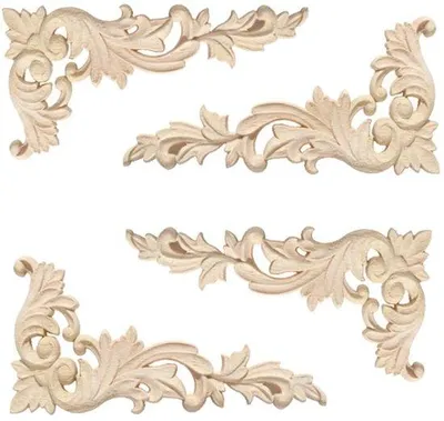 Image de Lot de 4 décorations en bois, 20 x 10 cm, de grande qualité
