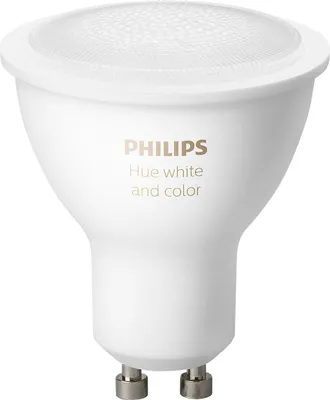 Produktbild von Philips Hue White and Color ambiance GU10 - Smarter Spot, Intelligentes Leuchtmittel, Bluetooth/Zigbee, Weiß, LED, GU10, GU10