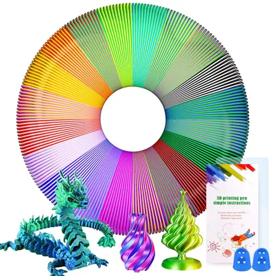PLA-Filament 1,75 mm, 20 Stück, zweifarbig, je 5 m, 3D-Druck