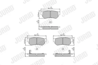 Produktbild von JURID Bremsbeläge Satz Hinten für HYUNDAI GETZ (TB) 572557J