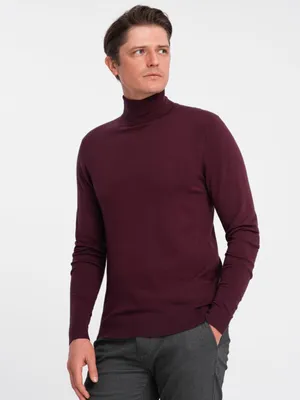 Obrázek produktu pro Ombre Clothing Pánský rolák Forfax kaštanová XL