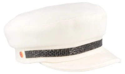 Produktbild von Mayser Ballonmütze Kendy Schirmmütze mit Strass-Verzierung, beige, Gr. L