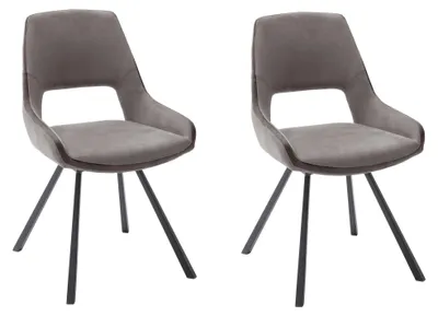 Produktbild von Esszimmerstuhl Küchenstuhl Polsterstuhl Stuhl Sitzmöbel "Agrafa I" (2-er Set) Braun