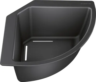 Produktbild von BLANCO 235866 Eck-Schale aus Kunststoff schwarz / Spülenzubehör / Abtropfschale