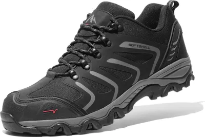 Produktbild von Herren Wanderschuhe Trekkingschuhe Outdoorschuhe Wasserdicht Kletterschuhe, Farbe: Schwarz, Größe: 44