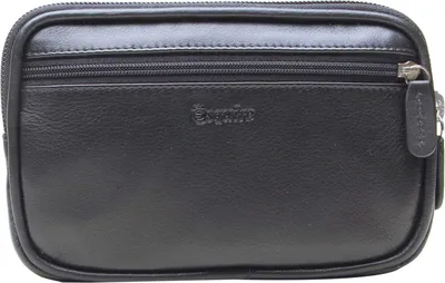 Image de Esquire Cuir sac banane Duo 59 Belt Bag Black noir