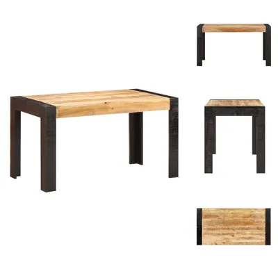 Immagine prodotto di vidaXL Tavolo da pranzo 140x70x76 cm Legno massiccio di mango grezzo - Tavoli da pranzo