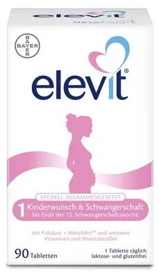 Produktbild von elevit 1 Kinderwunsch & Schwangerschaft Tabletten, 90 St. Tabletten