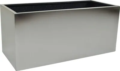 Produktbild von VIVANNO Pflanztrog Edelstahl MAXI Kasten, Edelstahl gebürstet gebürstet - 100x45x45 cm