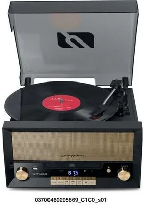 Obrázok produktu pre Muse MT-110B, Gramofón s priamym pohonom, Čierna, Hnedá, Drevo, 33,45,78 ot/min, Otočné, CD, CD-R, CD-RW