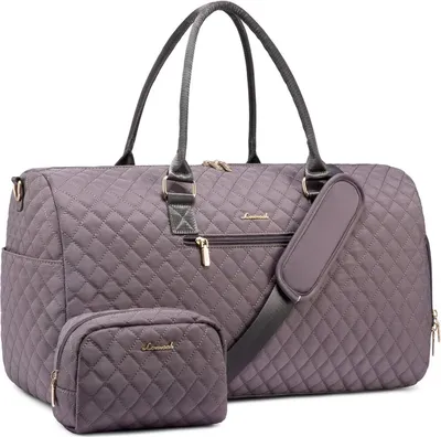 Image de Sac de sport Femme Sac de voyage Weekender avec compartiment humide, compartiment à chaussures & trousse de toilette