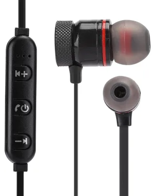 Zdjęcie produktu dla Bezprzewodowe słuchawki sportowe Bluetooth, słuchawki douszne z redukcją szumów (czarne)