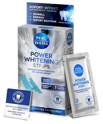 Immagine prodotto di Strisce sbiancanti Perlweiss - 10 pezzi, prodotto professionale per lo sbiancamento dei denti con potere