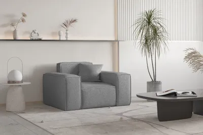 Produktbild von Sessel Designersessel CELES PREMIUM in Stoff Ascot Bukla Grau