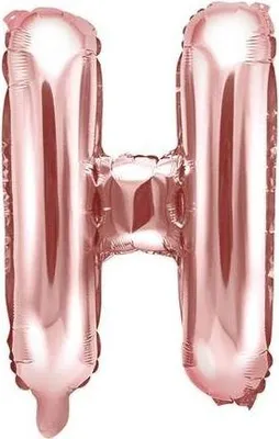 Obrázek produktu pro Fóliový balónek Písmeno H, 35 cm, růžové zlato růžové zlato