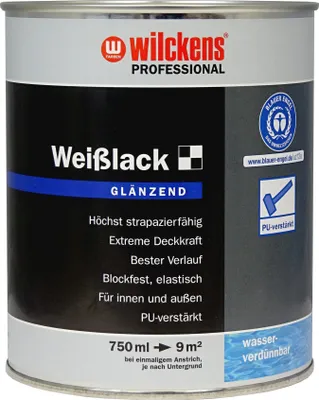 Produktbild von Wilckens Professional Weißlack glänzend, 750 ml