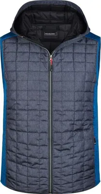 Produktbild von Weste im stylischen Materialmix royal-melange/anthracite-melange, Gr. S