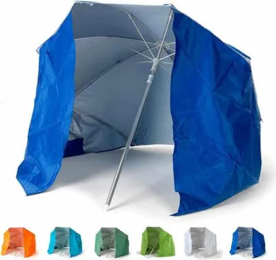 Image de Parasol de plage Portable Léger Alu Tente Moto 200 cm Piuma - Bleu