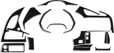 Immagine prodotto di Per Chevrolet Corvette C7 2014-2019 16 in 1 adesivo decorativo per cruscotto auto, a sinistra