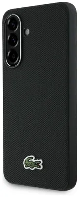 Immagine prodotto di Custodia per Galaxy A56 Lacoste Petit Pique nera con motivo a coccodrillo