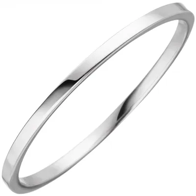 Produktbild von Schmaler Ring aus 333 Gold Weißgold B: 1,2mm flach glänzend schlicht Innenumfang 54mm  Ø17.2mm