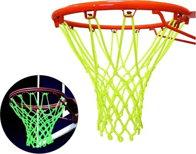 Produktbild von Leuchtendes Basketball Netze, Im Dunkeln leuchtendes Basketballnetz, Nightlight Luminous Basketball Net Replacement Für Nachtpaly Im Freien 50 x 50 x 3cm (12 bucles)
