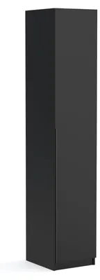 Produktbild von Kleiderschrank, Drehtürenschrank 1-türig, 45cm breit, matt, Bristol schwarz