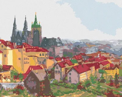 Produktbild von Zuty - Malen nach Zahlen - PRAGER BURG, 40x50 cm, mit Keilrahmen (bereits gespannt)