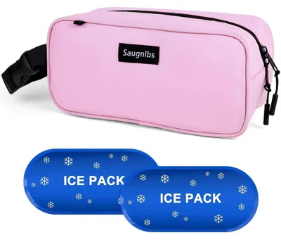 Image de Sac isotherme mini avec blocs réfrigérants et poignée, couleur rose