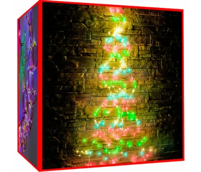 Produktbild von Mehrfarbige LED-Weihnachtsbaumbeleuchtung - Engelshaar, 200 LEDs, Länge 1,95m