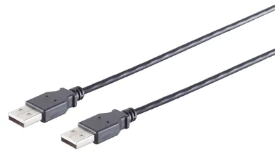Zdjęcie produktu dla kabel połączeniowy USB 2.0 1,00 m (wtyczka A - wtyczka A) czarny