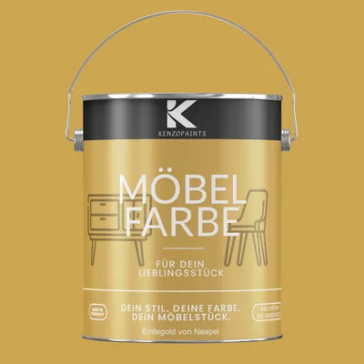 Produktbild von Kenzopaints 2,5Liter Möbelfarbe Möbellack - Erntegold von Neapel