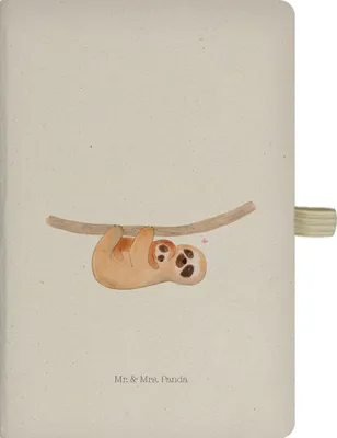 Produktbild von Mr. & Mrs. Panda notizbuch Faultier Kind - Transparent - Geschenk, Kinder, Mutter, Tagebuch, Mom-life, Schreibheft, Kladde, Baby, Reisetagebuch, Mama, Adressbuch