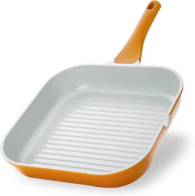 Produktbild von CS KOCHSYSTEME Grillpfanne, 28 cm, Antihaftbeschichtung, Orange