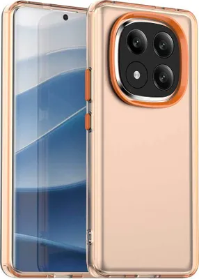 Produktbild von Handyhülle für Xiaomi Redmi Note 14 Pro+ 5G Schlank Durchscheinend Matt Stoßfest Schutzhülle Orange