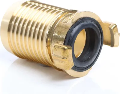 Image de Wiltec Embout de tuyau en laiton avec griffes - 580 x 450 x 710 mm - Connecteur de raccord rapide - Filetage mâle DN38 (1 1/2") - pour Tuyau d’eau d’arrosage