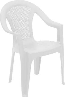 Produktbild von Dmora Outdoor-Stuhl Serchion Weiß, ein stapelbarer Stuhl