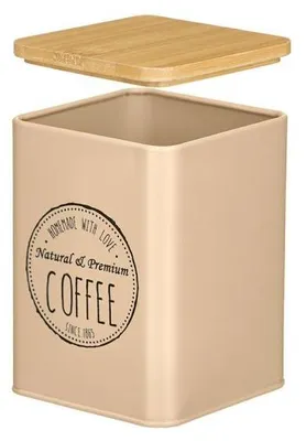 Immagine prodotto di Arte Regal | Contenitore per caffè - Barattolo per caffè - beige - Barattolo per conservare il caffè - con coperchio in bambù - per la cucina - Pratico
