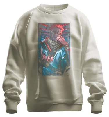Productafbeelding van Jujutsu Kaisen, Sukuna, Demonenkoning, Vuurklauw, Anime, Uni sweatshirt, Pullover, Natuurlijk, 3XL