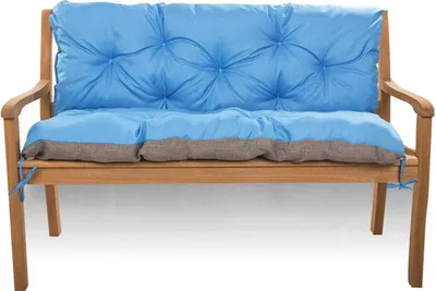 Produktbild von Gartenbankauflage 110x50x50, Bankauflage Blau, Gartenkissen, Schaukelkissen, bankkissen outdoor, Outdoor kissen, Kissen mit Rückenlehne