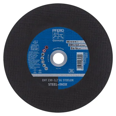 Produktbild von PFERD 61328432, Schneidedisk, Edelstahl, Stahl, 23 cm, Jede Marke, Flache Mitte, 2,22 cm