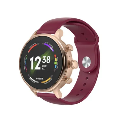 Produktbild von Strap-it Fossil Gen 6 (42mm) Sportarmband (Burgund)