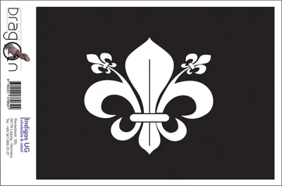 Produktbild von Aufkleber / Autoaufkleber - JDM / Die cut / Auto / OEM - französische Lilie - 120x110 mm silber - Heckscheibe / Heckscheibenaufkleber