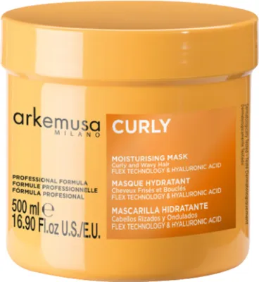 Obrázek produktu pro Arkemusa Maska na kudrnaté vlasy - 500 ml - Intenzivní hydratace - Pro kudrnaté vlasy - Efekt proti zacuchání vlasů