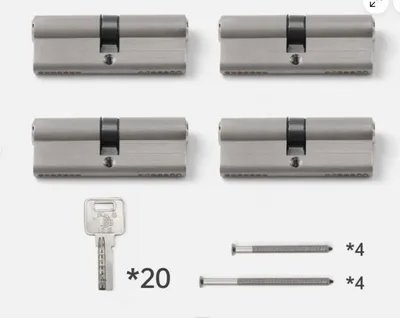Produktbild von Schließzylinder-Zylinderschloss-Profilzylinder gleichschließend 4x 80 mm 40/40 NEU