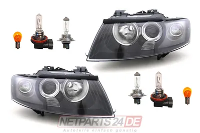 Obrázok produktu pre St. Johns, svetlomety kompatibilné pre Audi A4 Cabrio 8H 02-05 sada H7/H9 L+R so žiarovkou