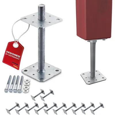 Produktbild von SOTECH Pfostenträger M24 110 x 110 x 250 mm feuerverzinkt – Einschlag-Bodenhülse (12 Stück)