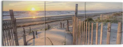 Produktbild von Bild auf Leinwand - Leinwandbild - 3 Teile - Westen Sonne Düne - 150x50cm - Wand Bild - Wanddeko - Wandbilder - Leinwanddruck - Bilder - Wanddekoration - Leinwand bilder - Wandbild - CA150x50-4219