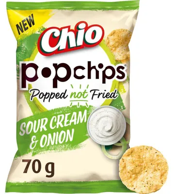 Produktbild von Chio Popchips Sour Cream & Onion 70g – Knusprige, luftige Kartoffelchips